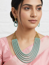 Crystal Multilayered Gold Plated Necklace