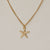 Star Fish Design Rose Gold Pendant Chain