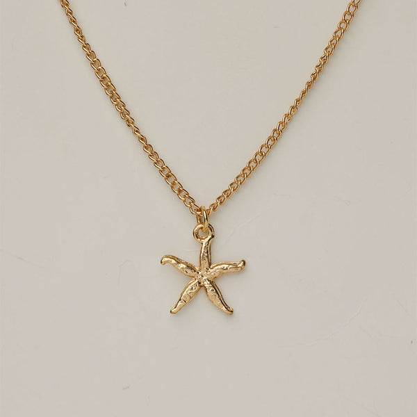 Star Fish Design Rose Gold Pendant Chain