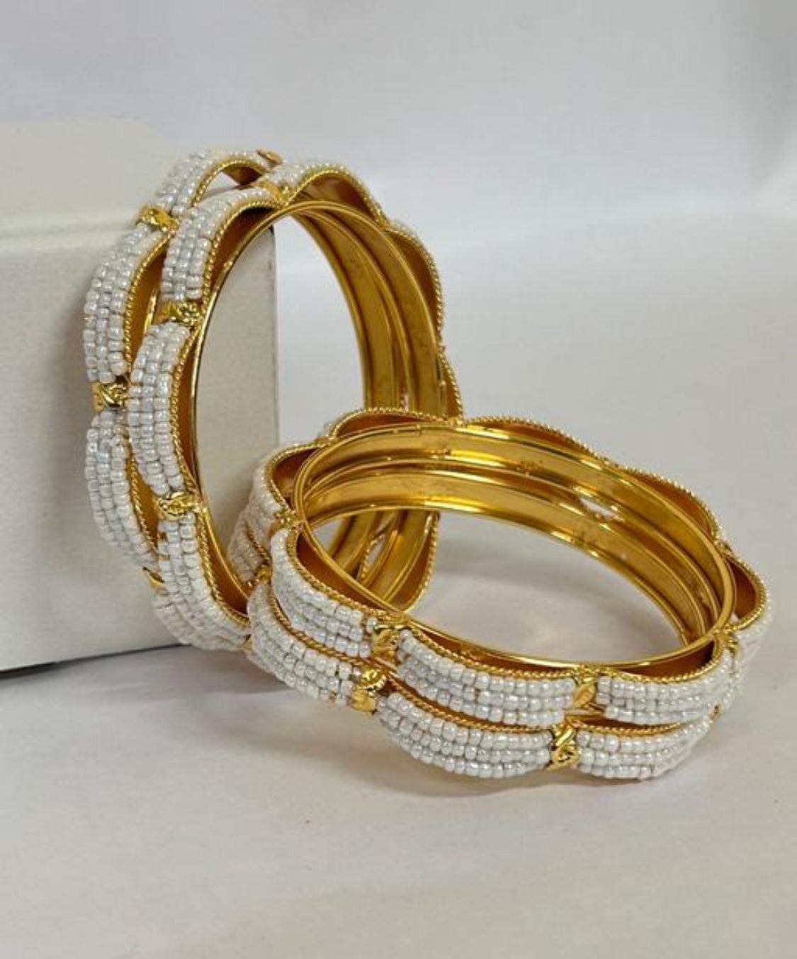 White Pearl Bangles