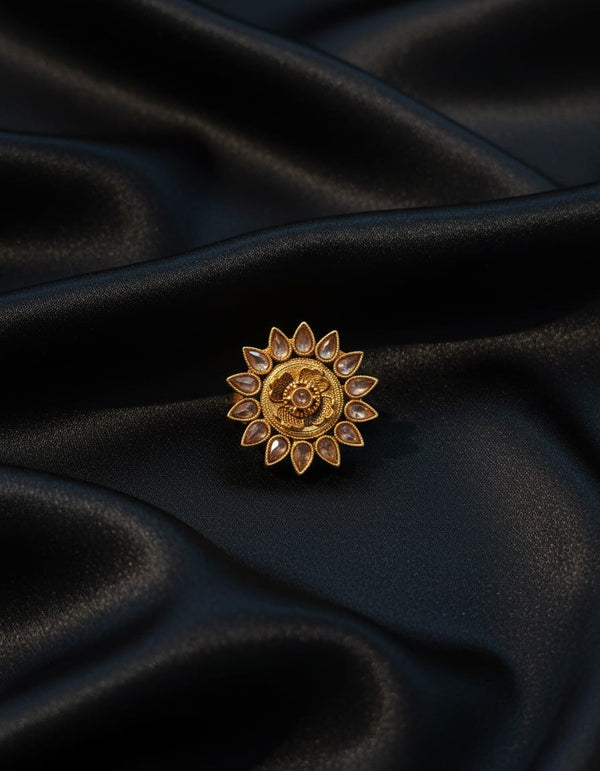 Gold Plated Flower Ring
