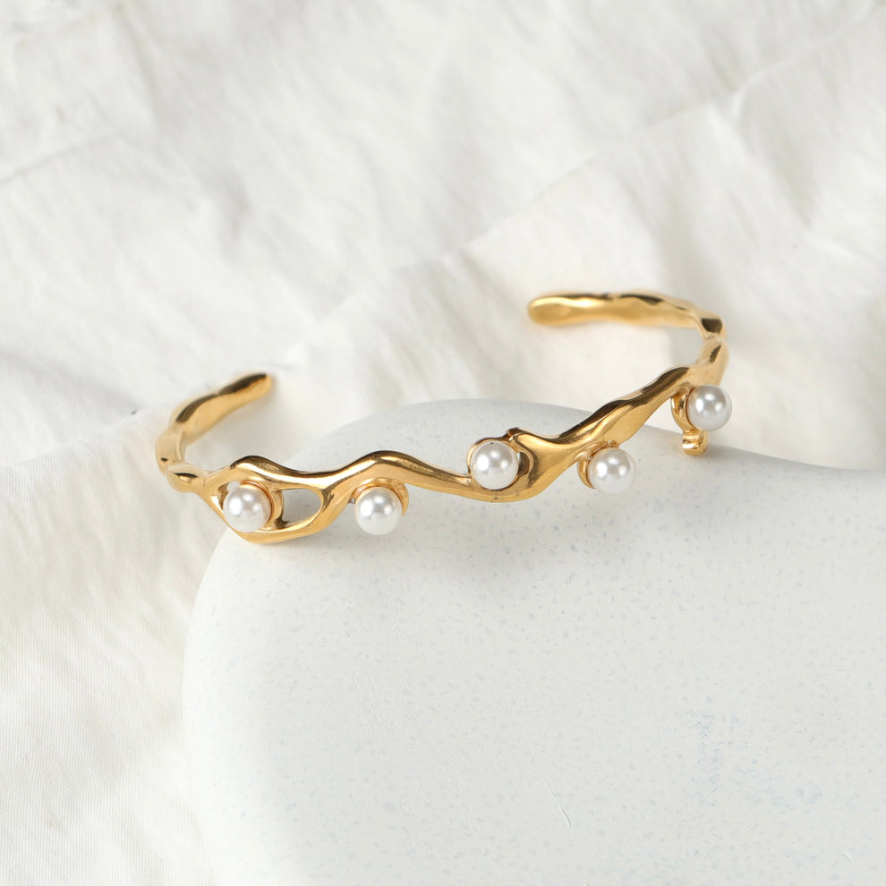 Anti-Tarnish Bracelet With Pearl
