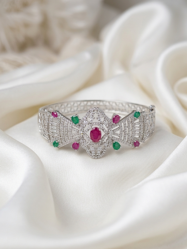 Pink Green Stone Bracelet