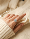 White Finish Diamond Ring
