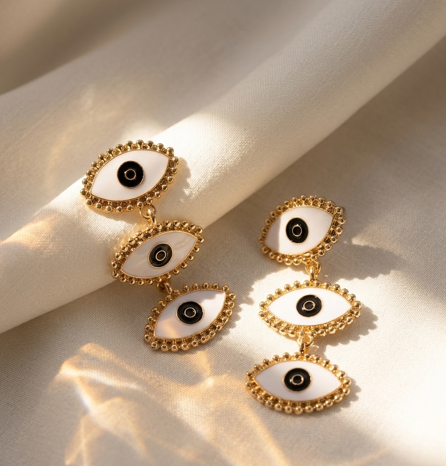 Evil Eye Anti-Tarnish Earring