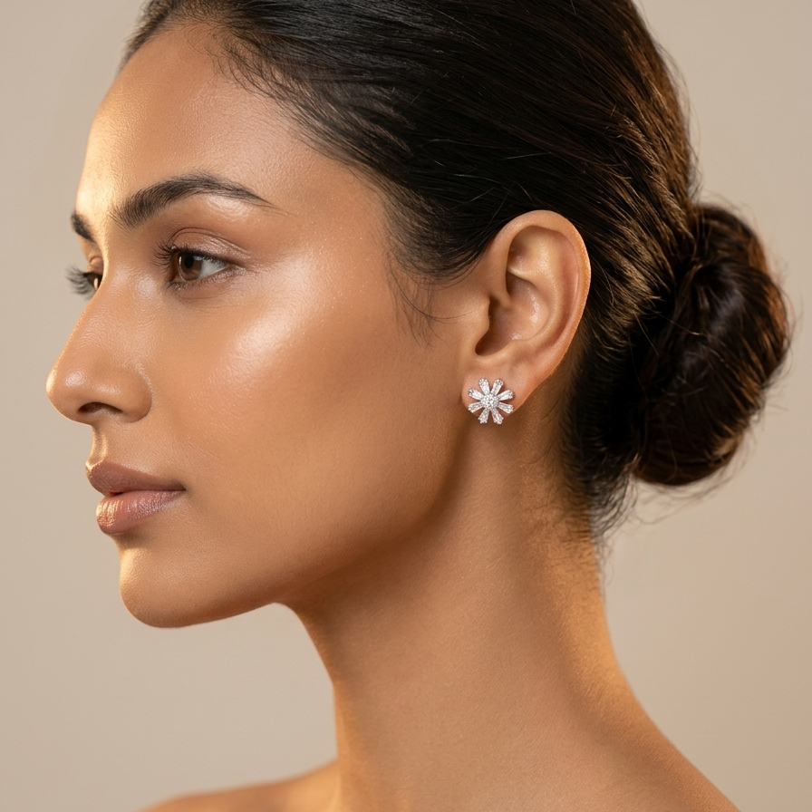 Flower Design Stud