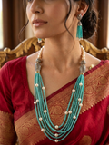 Multilayered Mala with jadau kundan and Pearls