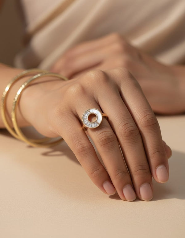 Round CZ Diamond Ring