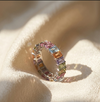 Meraki Trends Rainbow Diamond Adjustable Ring