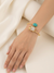 Natural Raw Gemstone Plated Adjustable Bracelet