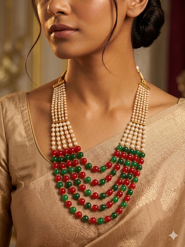 Multilayered Pearl Mala