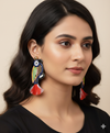 Multicolor Beads Bird Earrings
