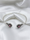 Oxidized Silver Plated Flowered Shaped Bracelet