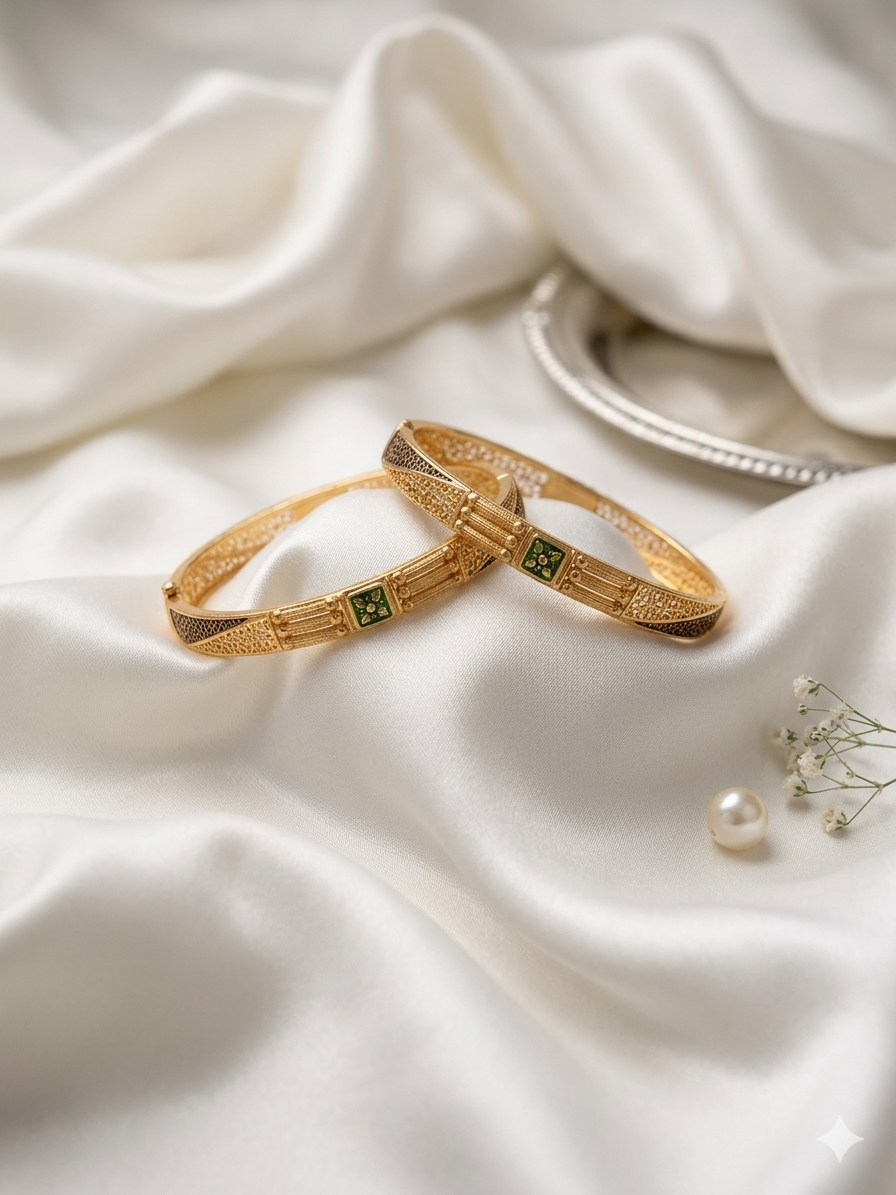 Meraki Gold Plated Bangles