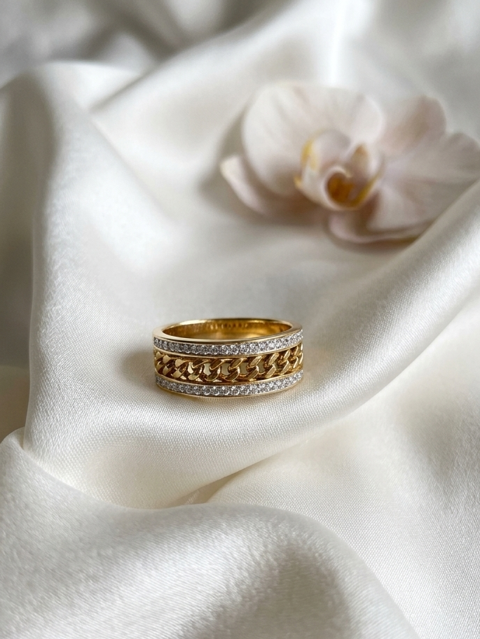 Diamond Studded Stylish Ring