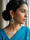 Resin Art Traditional Kundan Earrings