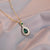 Crystal Emerald Water Drop Pendant