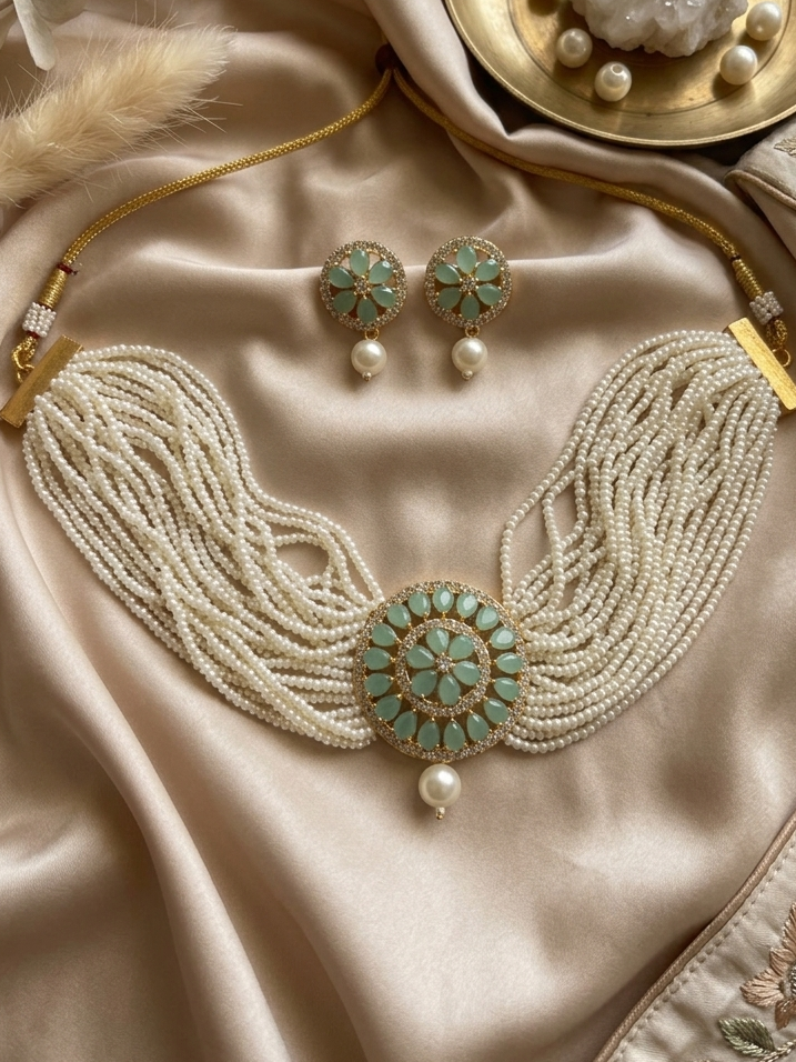 Ethnic Pearl Beaded Necklace