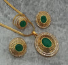 Gold plated Oval Shape Pendant set