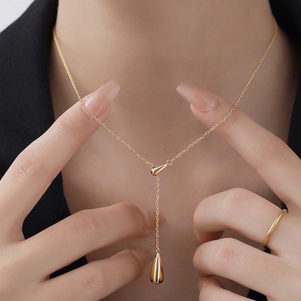 Anti-Tarnish Water Drop Pendant