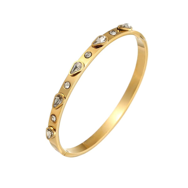 Cubic Zirconia 18k Gold Plated Anti-Tarnish Bracelet