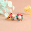 Gold Plated Multi Color Stone Studs