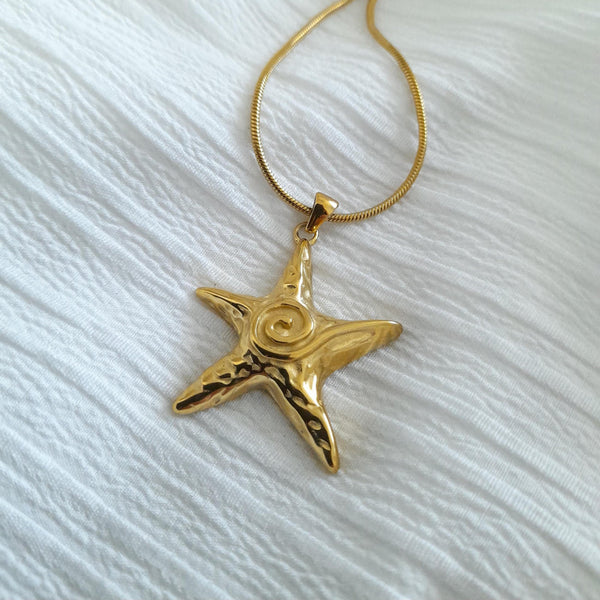 Anti-Tarnish Star Fish Pendant Chain