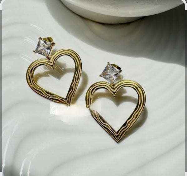 Heart Shape Korean Earrings