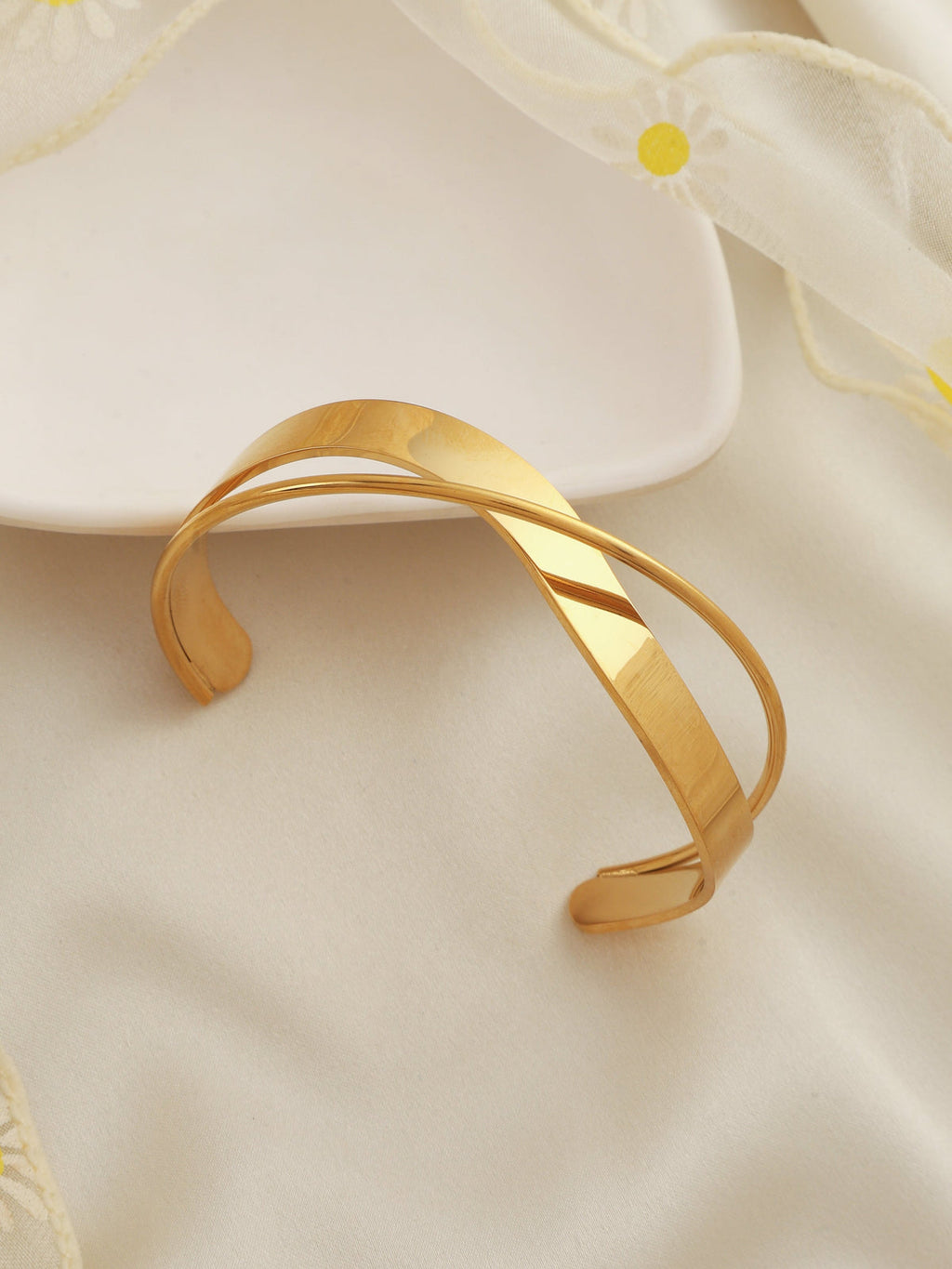 Twisted Cross Anti Tarnish Bracelet