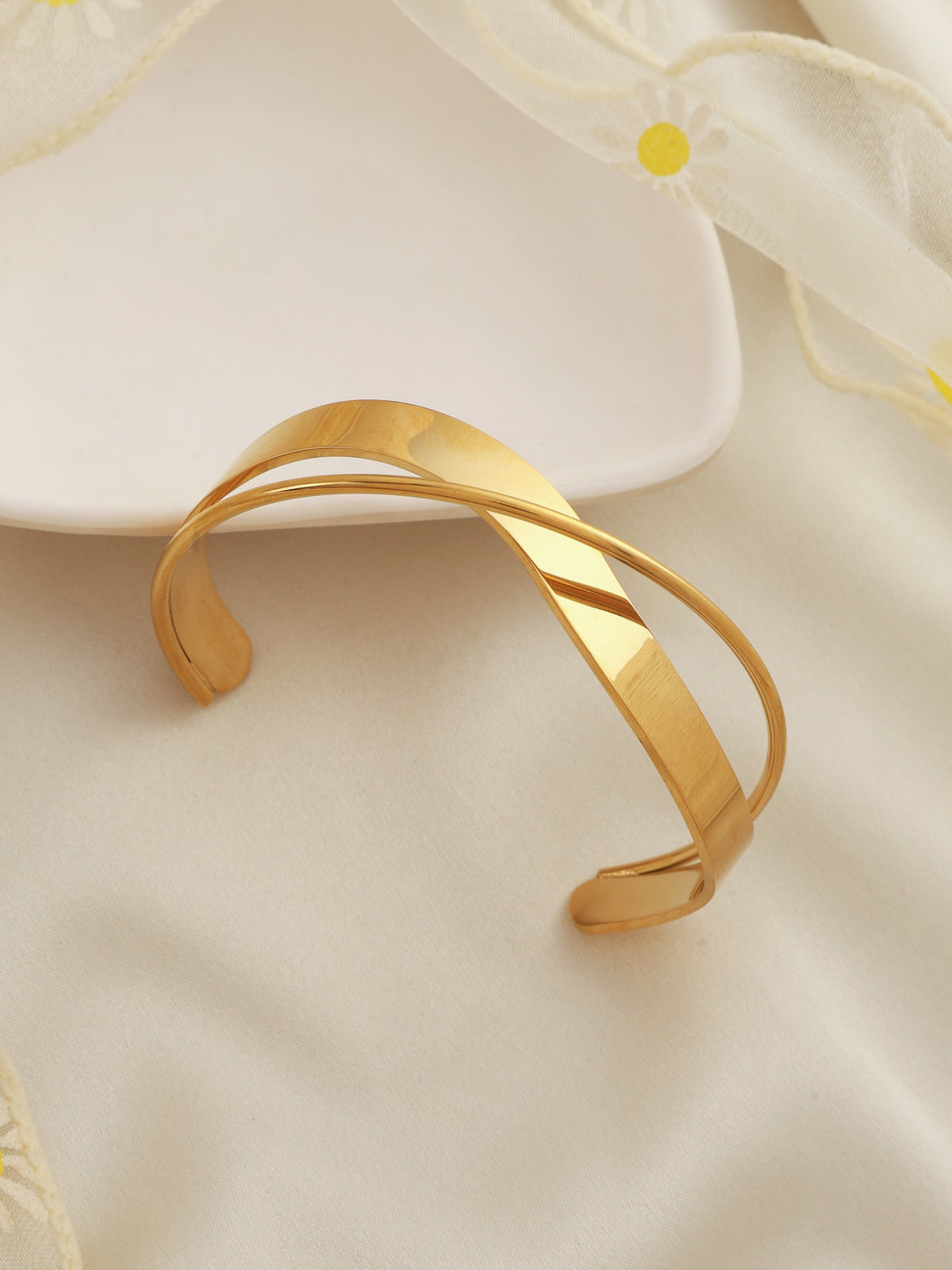 Twisted Cross Anti Tarnish Bracelet