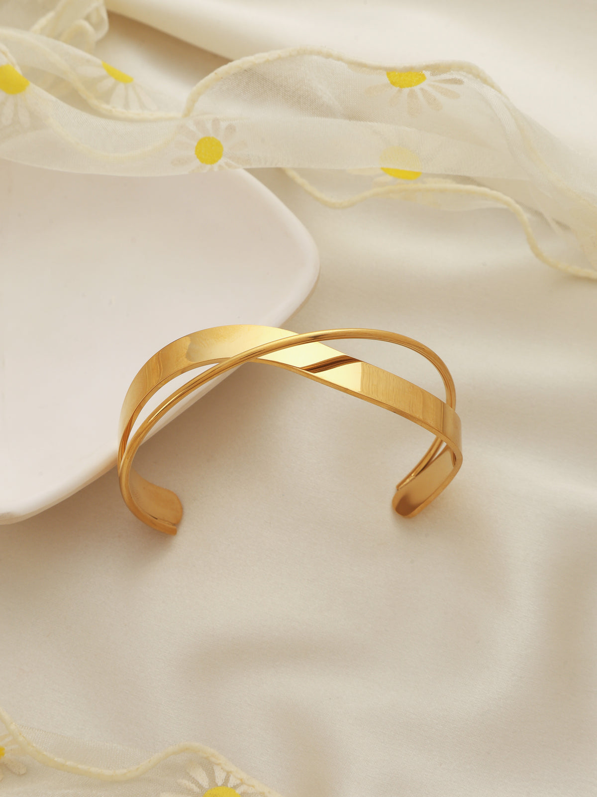 Twisted Cross Anti Tarnish Bracelet