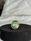 Aqua Stone Adjustable Ring