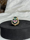 Multicolor Kundan Meena Ring