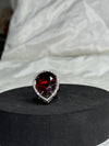 PEAR CUT STONE WITH AMERICAN DIAMOND ADJUSTABLE RING
