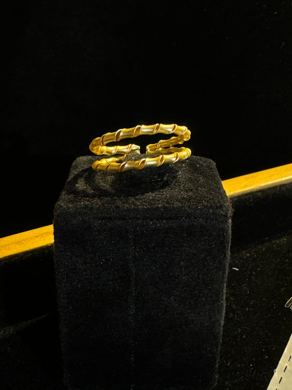 18KT Gold Plated Bamboo Ring