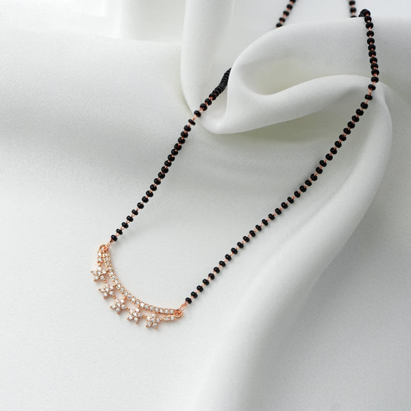 Stylish Mangalsutra With Black Beads