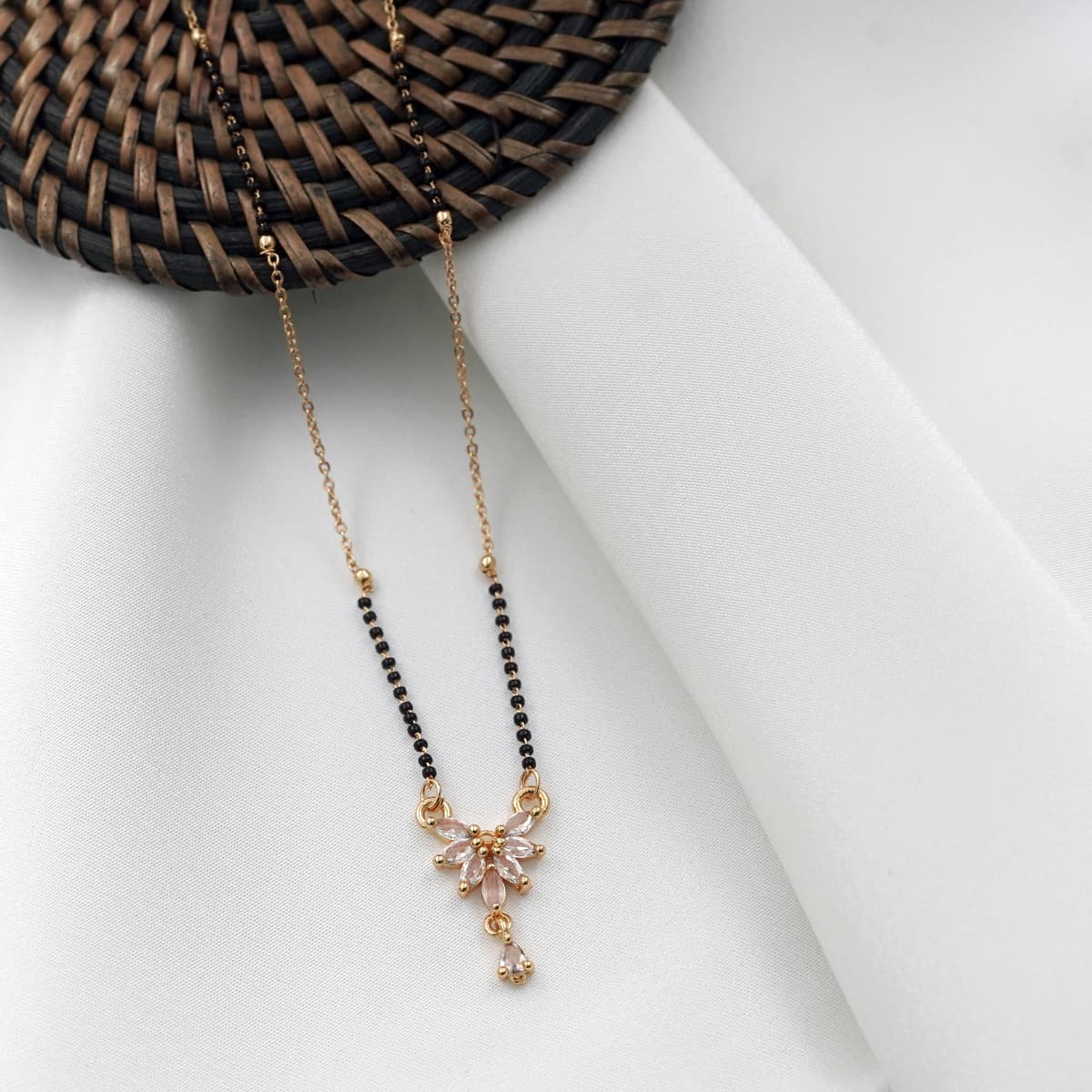 CZ Diamond Flower Mangalsutra