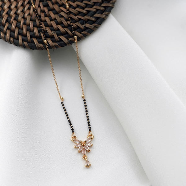 CZ Diamond Flower Mangalsutra