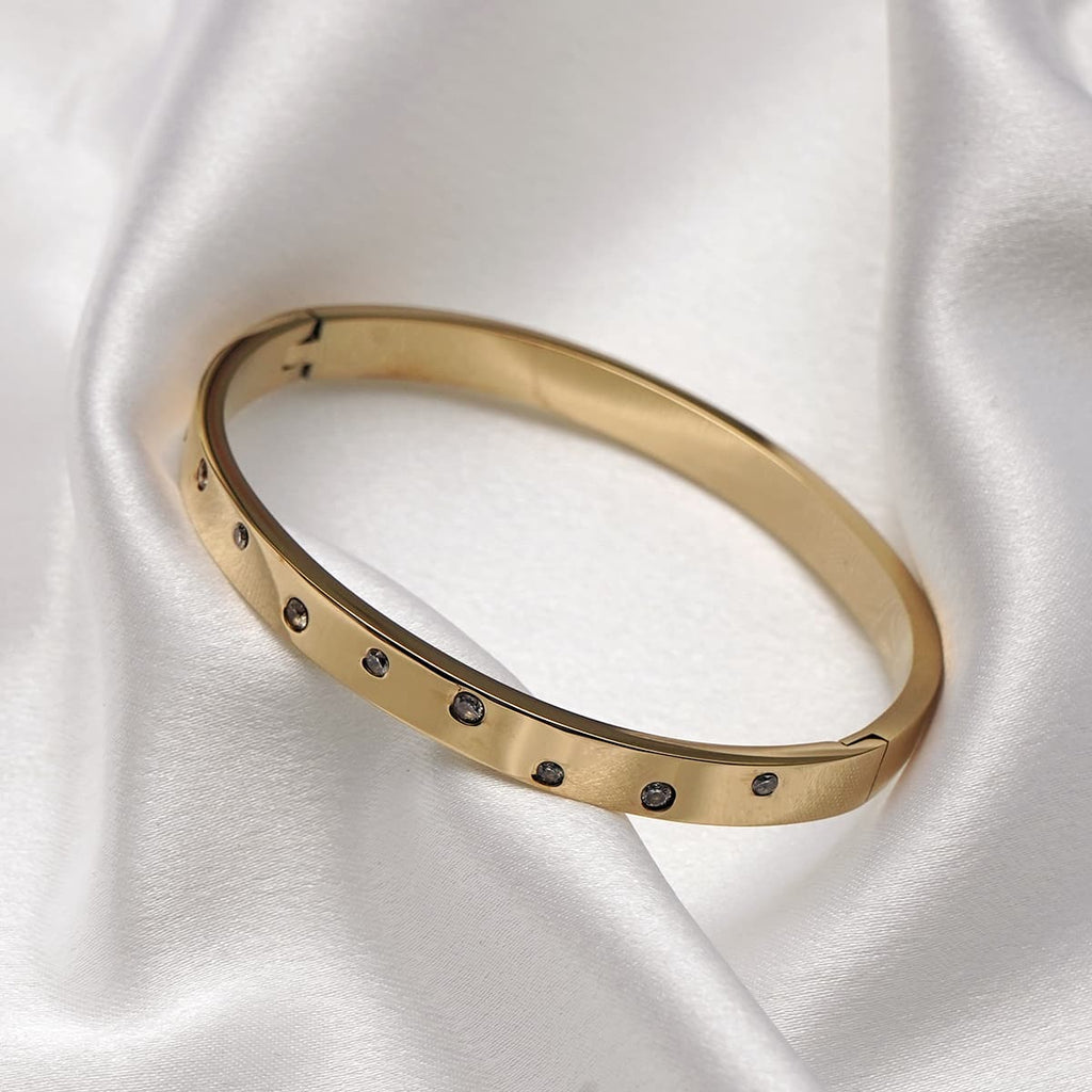 Meraki Crystal Gold Plated Bracelet
