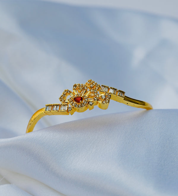 Ruby And CZ Studded Bracelet