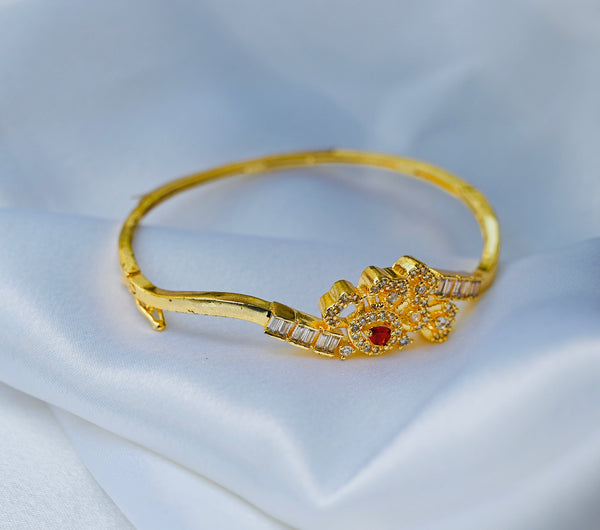 Ruby And CZ Studded Bracelet