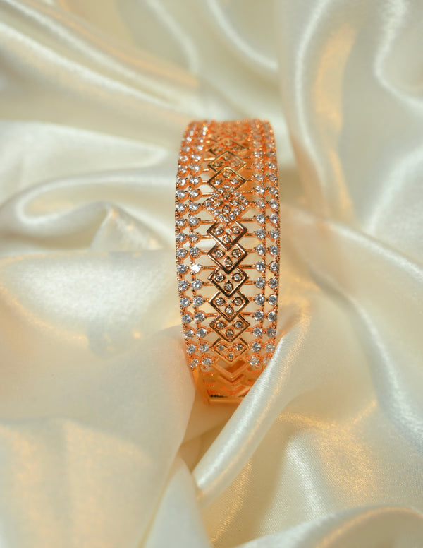 Rose Gold Plated Diamond Studded Bracelet