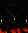Gold Plated Diamond Studded Pendant Set