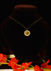 Stylish Round Shape Gold Plated Pendant Chain