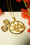 Micky Mouse Gold Plated Pendant Set
