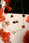 Clover Leaf Multicolor Necklace Set