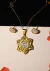 Gold Plated Star Shape Pendant Set
