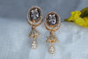 Stylish Latest Rose Gold Plated Glittering Crystal Earring