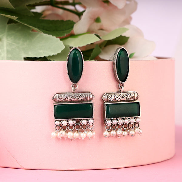 Silver Finish with Pearl Drop Earring