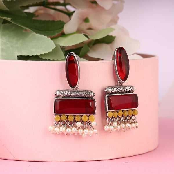 Silver Finish with Pearl Drop Earring